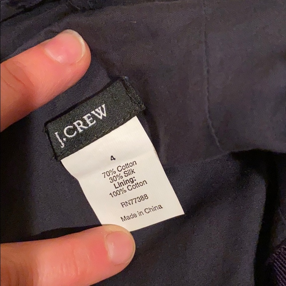 Silk navy J Crew strapless dress (4) - Picture 3 of 3